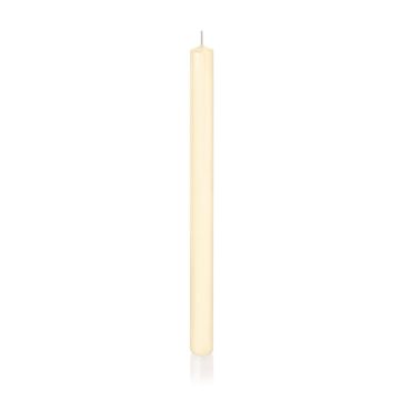 Cirio / vela larga TARALEA, crema, 35cm, Ø2,3cm, 18h - Fabricado en Alemania