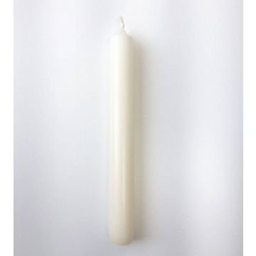 Vela para candelabro / Velas cónicas CHARLOTTE, crema, 18,5cm, Ø2,1cm, 6,5h - Hecho en Alemania
