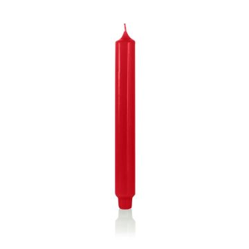 Vela cónica / Vela alargada ARIETTA, roja, 24,9cm, Ø2,8cm, 16h - Fabricada en Alemania