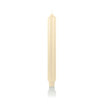 Vela cónica / Vela alargada ARIETTA, crema, 24,9cm, Ø2,8cm, 16h - Hecho en Alemania
