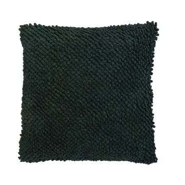 Cojín BOLLY, con perlas, verde oscuro, 45x45cm