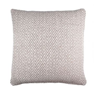Cojín decorativo KENZA, zigzag, marrón claro, 45x45cm