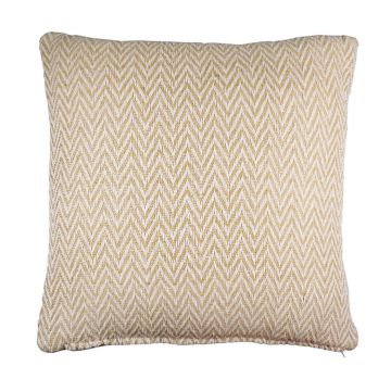 Cojín decorativo KENZA, zigzag, verde caqui, 45x45cm