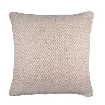 Cojín decorativo KENZA, motivo zigzag, beige, 45x45cm