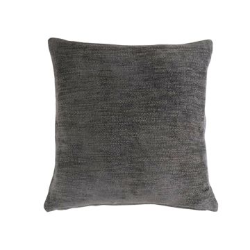 Cojín decorativo de lienzo KALUA, gris oscuro, 45x45cm