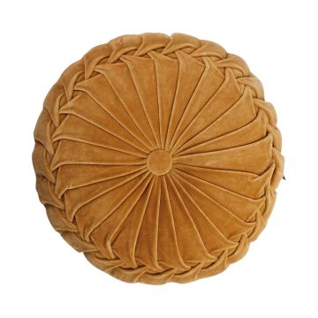 Cojín redondo BELLONA, amarillo ocre, 10x40cm