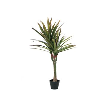 Dracaena de plástico RALIAN, tronco decorativo, verde-rojo, 120cm