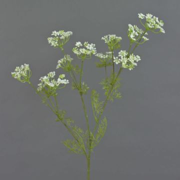 Rama de eneldo de plástico WINCENT con flores, blanco-verde, 80cm