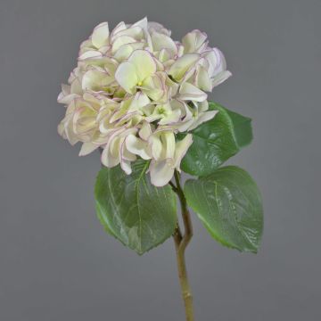 Hortensia sintética CHIDORI, blanco-morado, 60cm, Ø20cm