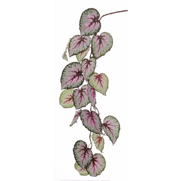 Rama de begonia rex sintética KATRICE, verde-violeta, 110cm