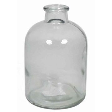 Botella de vidrio URSULA, cilíndrica/redonda, transparente, 17cm, Ø4,5cm/Ø11cm