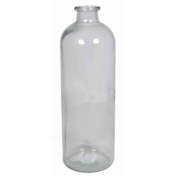 Botella de vidrio URSULA, cilíndrica/redonda, transparente, 33cm, Ø5cm/Ø11cm