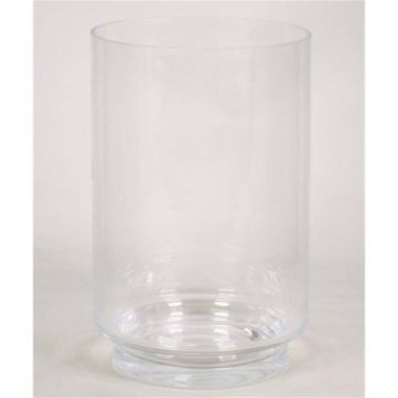 Farol de cristal BOB sobre soporte, cilíndrico/redondo, transparente, 33,5cm, Ø21,5cm