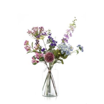 Ramillete de flores sintéticas FEME, violeta, 90cm, Ø40cm