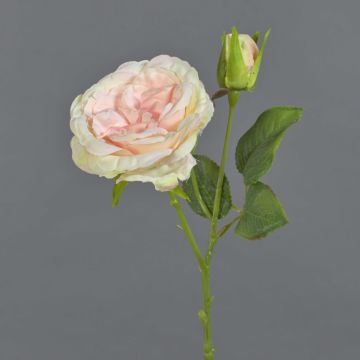 Rosa artificial CESCA, rosa-amarillo, 40cm