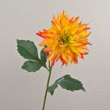 Flor textil dalia CINTHIA, naranja, 60cm