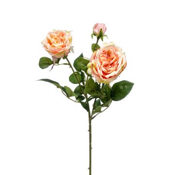Rama de rosa sintética CALISTA, rosa-crema, 60cm