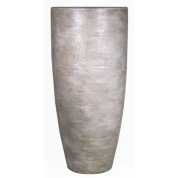 Florero grande de cerámica THORAN con grano, marrón-blanco, 70cm, Ø32cm