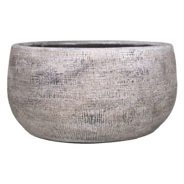 Cuenco de cerámica AGAPE con grano, blanco-marrón, 14cm, Ø28cm