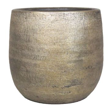 Jardinera de cerámica AGAPE con grano, oro, 14cm, Ø15,5cm