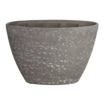 Maceta ovalada de cerámica para orquídeas ASLAK, con estructura, negro-gris, 32x14,5x22,5cm
