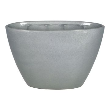 Maceta ovalada de cerámica para orquídeas RODISA, gris, 32x14,5x22,5cm