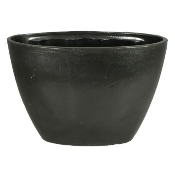 Maceta ovalada de cerámica para orquídeas RODISA, negra, 32x14,5x22,5cm