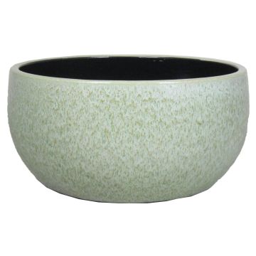Cuenco de cerámica ELIEL, moteado, verde menta-blanco, 13cm, Ø28cm