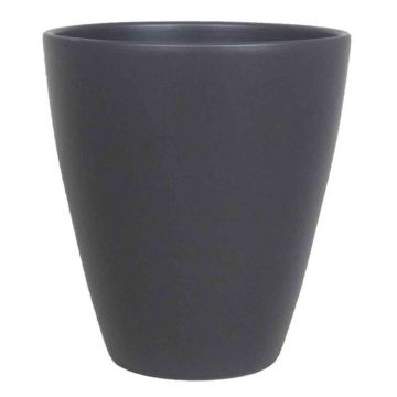 Jarrón de cerámica TEHERAN PALAST, gris antracita-mate, 17cm, Ø13,5cm