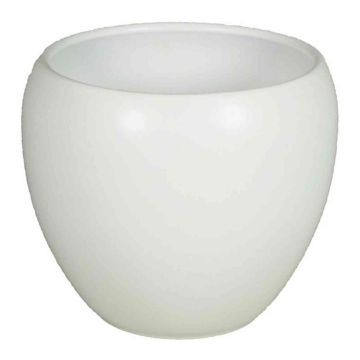 Maceta de cerámica para plantas URMIA BASAR, blanco-mate, 24cm, Ø27cm