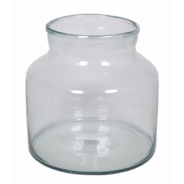 Farol de vidrio QUINN OCEAN, reciclado, transparente, 20cm, Ø21cm, 5L