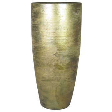 Florero grande de cerámica THORAN con grano, oro, 70cm, Ø32cm