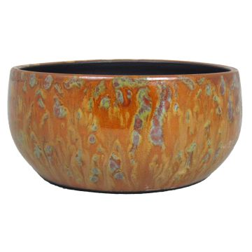 Cuenco de cerámica ELIEL, moteado, naranja-amarillo, 13cm, Ø28cm