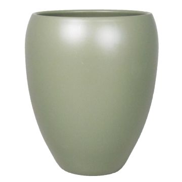 Jarrón de cerámica URMIA MONUMENTO, verde militar mate, 19cm, Ø16cm