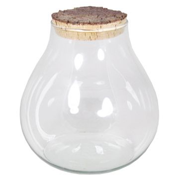 Vaso para caramelos VIVALDA con tapa de corcho, transparente, 23cm, Ø23cm