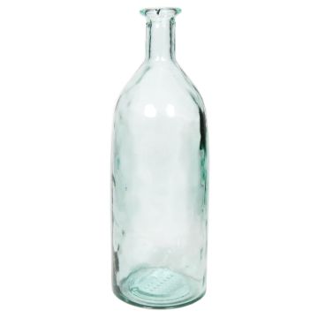 Botella de vidrio HERMINIA, azul-transparente, 35cm, Ø12cm