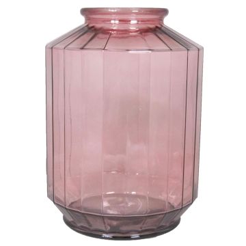 Tarro decorativo LOANA, transparente-rosa, 35cm, Ø25cm