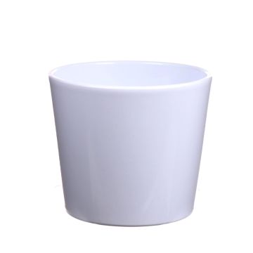 Macetero GIENAH, cerámica, blanco, 12,5cm, Ø13,5cm