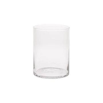 Portavelas cilíndrico SANYA AIR de cristal, transparente, 21,5cm, Ø13,5cm