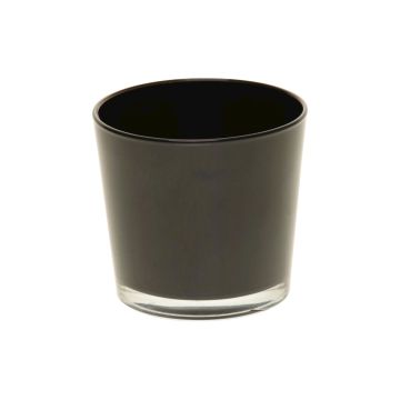 Vaso para velas ALENA, negro, 9cm, Ø10cm