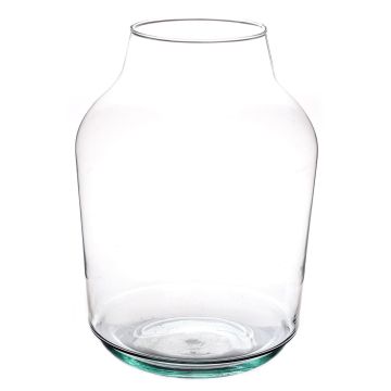 Jarrón de cristal grande KAYLOU AIR, vidrio ecológico, transparente, 33cm, Ø13cm/Ø23cm