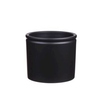 Maceta de cerámica ALCHIBA, antracita-mate, 12,5cm, Ø14cm