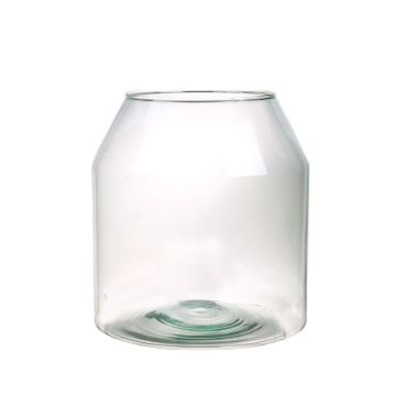 Jarrón de cristal GUNNAR, vidrio ecológico, transparente, 19cm, Ø12,7cm/Ø18,7cm