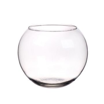 Jarrón esférico para velas TOBI AIR de vidrio, transparente, 15,5cm, Ø19cm