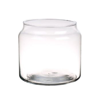 Maceta MARIETTE de cristal, transparente, 17cm, Ø16cm/Ø19cm