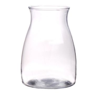 Florero COREY de cristal, transparente, 20cm, Ø10cm/Ø15cm