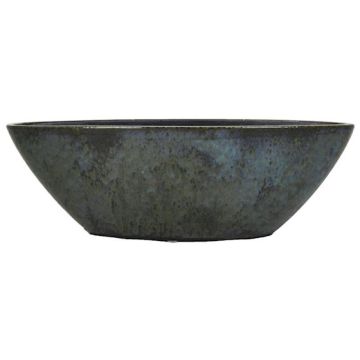 Recipiente de cerámica ELIEL, moteado, verde-azul, 40x15x12cm