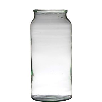Jarrón de cristal QUINN EARTH, reciclado, transparente-verde, 39cm, Ø19,1cm