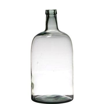 Botella de vidrio NIRAN, reciclado, transparente-verde, 40cm, Ø19cm