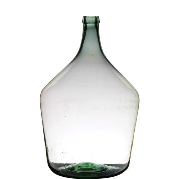 Jarrón de vidrio JENSON, reciclado, transparente-verde, 46cm, Ø29cm